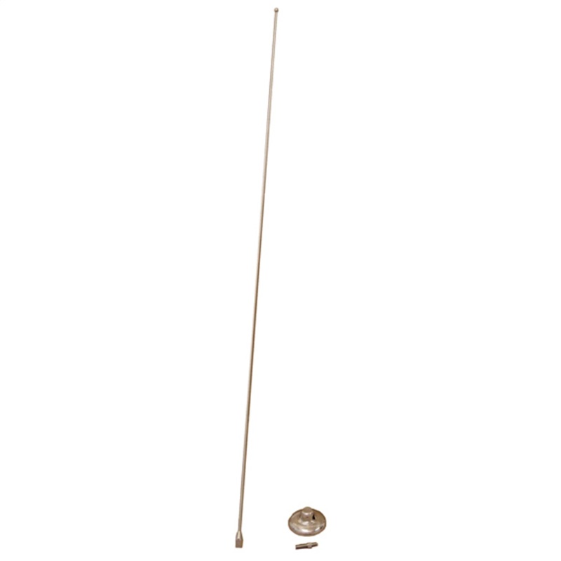 Jeep Wrangler LJ Antenna Mast & Base - Rear - Rugged Ridge - OE Style - Stainless Steel - `97-`06